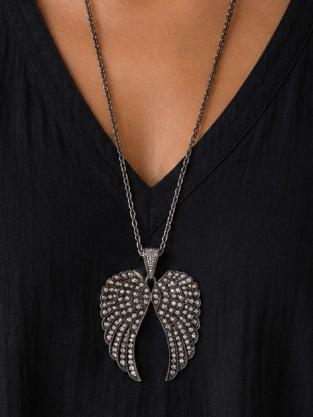 Angel Wing Pendant Necklace